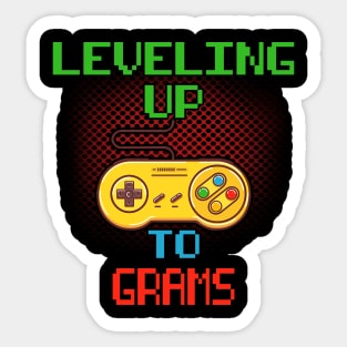 Promoted To GRAMS T-Shirt Unlocked Gamer Leveling Up Sticker